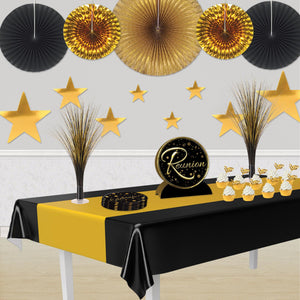 Pkgd Foil Star Cutouts Gold, party supplies, decorations, The Beistle Company, General Occasion, Bulk, General Party Decorations, Foil Stars Decoration