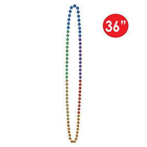 Bulk Bulk Rainbow Bead Necklaces (720 Per Case) by Beistle