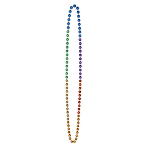 Rainbow Party Bead Necklaces - Bulk 720 Pack