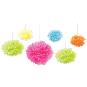 Party Tissue Fluff Balls - bright - Bulk 36 Pack