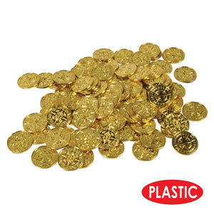 Beistle Plastic Pirate Coins (12 Packs of 100) - Pirate Party Decorations, Pirate Party Supplies