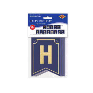 Bulk Foil Happy Birthday Streamer (Case of 12) by Beistle