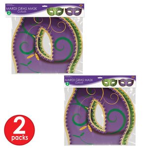 Jumbo Mardi Gras Mask Cutouts (2/Package)