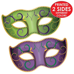 Jumbo Mardi Gras Mask Cutouts (2/Package)