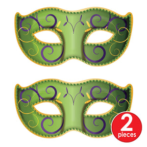 Jumbo Mardi Gras Mask Cutouts (2/Package)