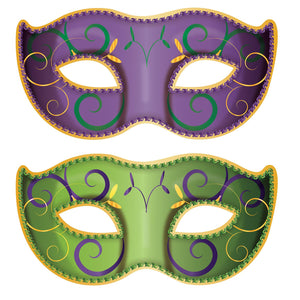 Jumbo Mardi Gras Mask Cutouts - Bulk 24 Pack