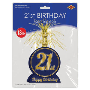 Beistle 21st Birthday Centerpiece (Pack of 12) - 21st Birthday, Birthday Decorations