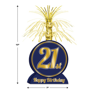 Beistle 21st Birthday Centerpiece (Pack of 12) - 21st Birthday, Birthday Decorations