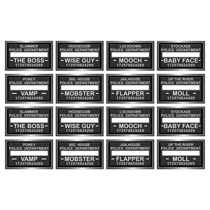 Beistle Speakeasy Mug Shot Photo Fun Signs (12 packs) - Roaring 20's Party Theme