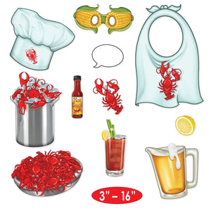 Beistle Crawfish Photo Fun Signs (12 packs) - Mardi Gras Party Decorations, Mardi Gras Party Supplies