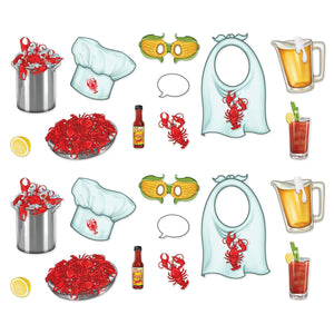 Beistle Crawfish Photo Fun Signs (12 packs) - Mardi Gras Party Decorations, Mardi Gras Party Supplies