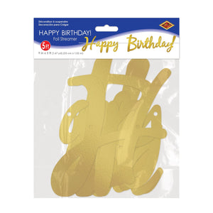 Bulk Foil Happy Birthday Streamer (Case of 12) by Beistle