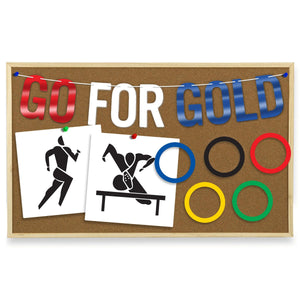 Beistle Foil Go For Gold Streamer - Sports Gold Streamer 7x6 Feet