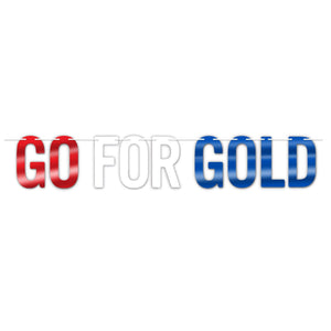 Foil Go For Gold Streamer - Bulk 12 Pack