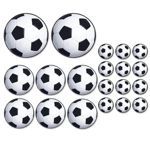 Soccer Ball Party Cutouts - Bulk 240 Pack