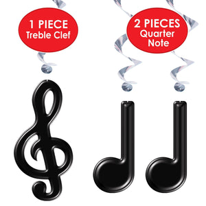 Bulk Musical Notes Whirls (Case of 72) by Beistle