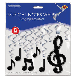 Bulk Musical Notes Whirls (Case of 72) by Beistle