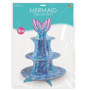 Bulk Mermaid Cupcake Stand (Case of 12) by Beistle