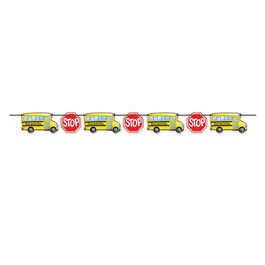 School Bus Party Streamer - Bulk 12 Pack