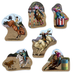 Rodeo Party Cutouts - Bulk 72 Pack