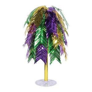 Mardi Gras Metallic Cascade Centerpiece - Bulk 6 Pack