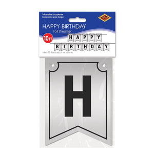 Bulk Foil Happy Birthday Streamer (Case of 12) by Beistle