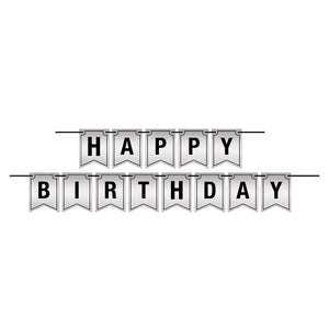 Foil Happy Birthday Party Streamer - Bulk 12 Pack