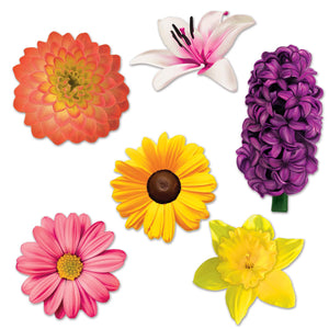 Flower Party Cutouts - Bulk 72 Pack