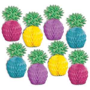 Luau Party Pineapple Mini Centerpieces - Bulk 96 Pack