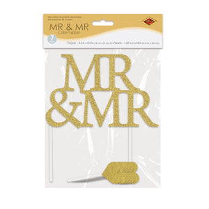 Bulk Mr & Mr Cake Topper (Case of 12) by Beistle