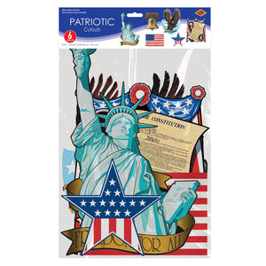 Bulk Patriotic Cutouts (Case of 72) by Beistle