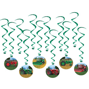 Tractor Party Whirls - Bulk 72 Pack