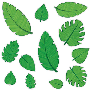 Tropical Leaf Party Cutouts - Bulk 144 Pack