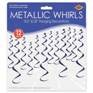 Bulk Metallic Whirls - navy (Case of 72) by Beistle