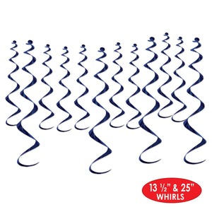 Bulk Metallic Whirls - navy (Case of 72) by Beistle