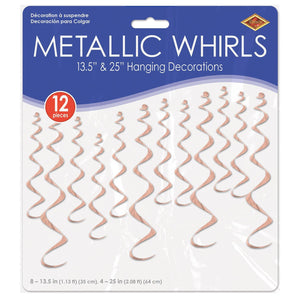 Bulk Metallic Whirls - rose gold (Case of 72) by Beistle