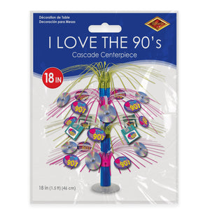 Bulk I Love The 90's Cascade Centerpiece (Case of 6) by Beistle