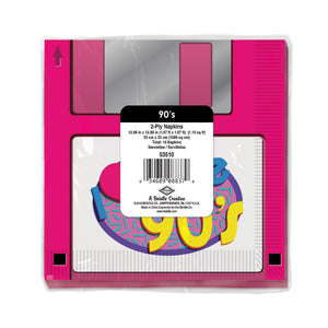 Bulk 90's Floppy Disk Luncheon Napkins (Case of 192) by Beistle