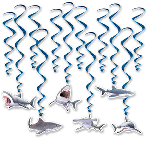 Shark Party Whirls - Bulk 72 Pack