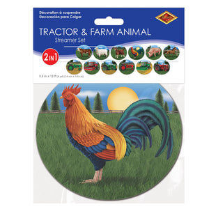 Bulk Tractor & Farm Animal Streamer Set (Case of 12) by Beistle