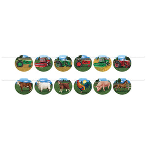 Tractor/Farm Animal Party Streamer Set - Bulk 12 Pack