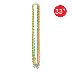 Bulk Neon Party Bead Necklaces (Case of 72) by Beistle