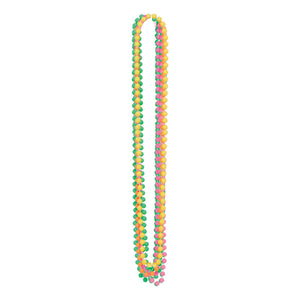 Neon Party Bead Necklaces - Bulk 72 Pack