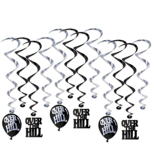 Over The Hill Birthday Whirls - Bulk 72 Pack