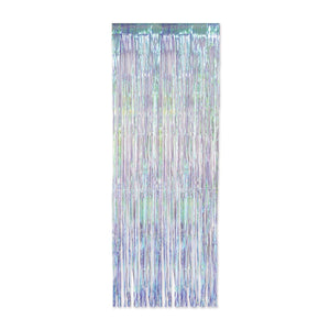 1-Ply Iridescent Party Fringe Curtain - Bulk 6 Pack