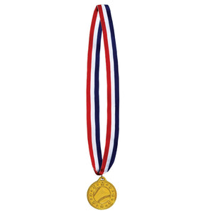 Baseball Medal with Ribbon - Bulk 12 Pack