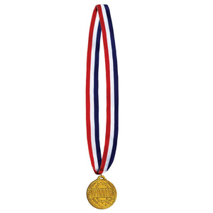 Winner Medal with Ribbon - Bulk 12 Pack