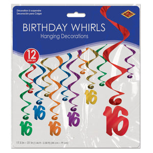 Bulk 16  Whirls (Case of 72) by Beistle