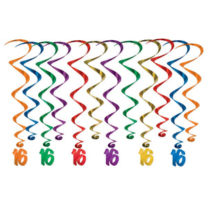 16 Whirls Asst Colors - Bulk 72 Pack