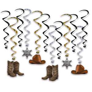 Western Party Whirls - Bulk 72 Pack